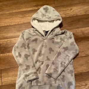 Disney Mickey Mouse Grey Plush Hoodie